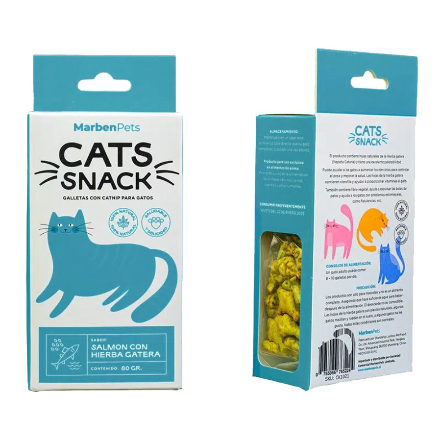 CATS SNACK SALMON CON HIERBA GATERA