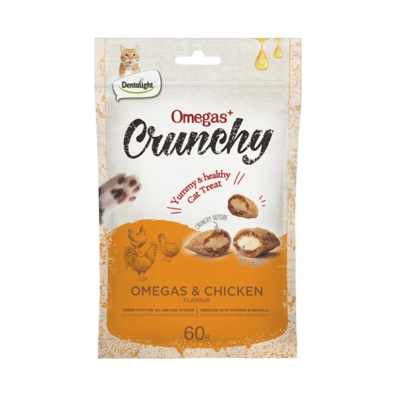 SNACK CRUNCHY OMEGA Y POLLO X 60 GR