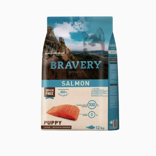 BRAVERY PUPPY SALMÓN M/L 12KG