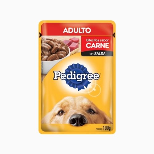 POUCH PEDIGREE ADULTO TODOS LOS TAMAÑOS SABOR CARNE SACHET 100 GR