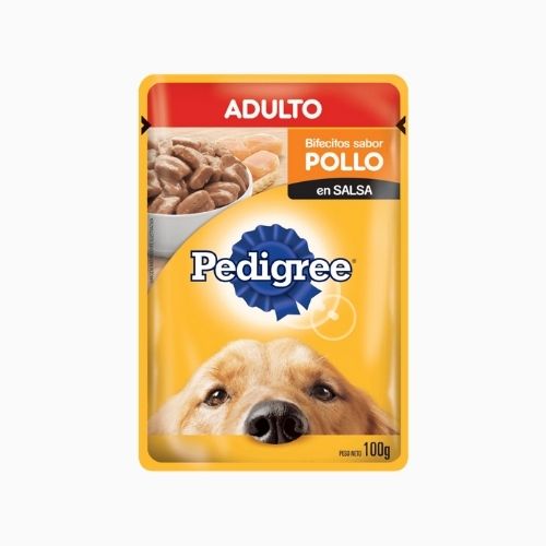 POUCH PEDIGREE ADULTO TODOS LOS TAMAÑOS SABOR POLLO SACHET 100 GR
