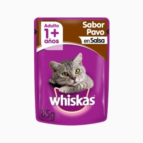 POUCH WHISKAS SABOR PAVO SACHET 85 GR