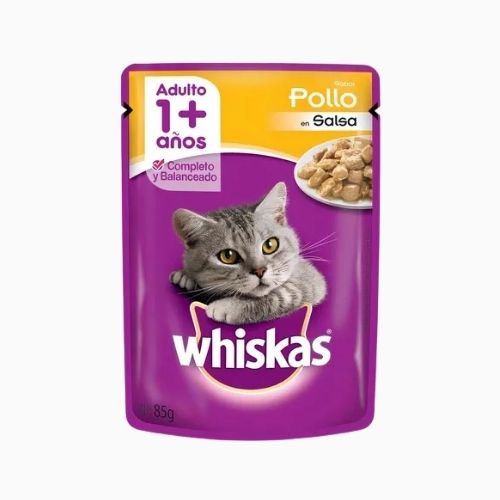 POUCH WHISKAS SABOR POLLO SACHET 85 GR