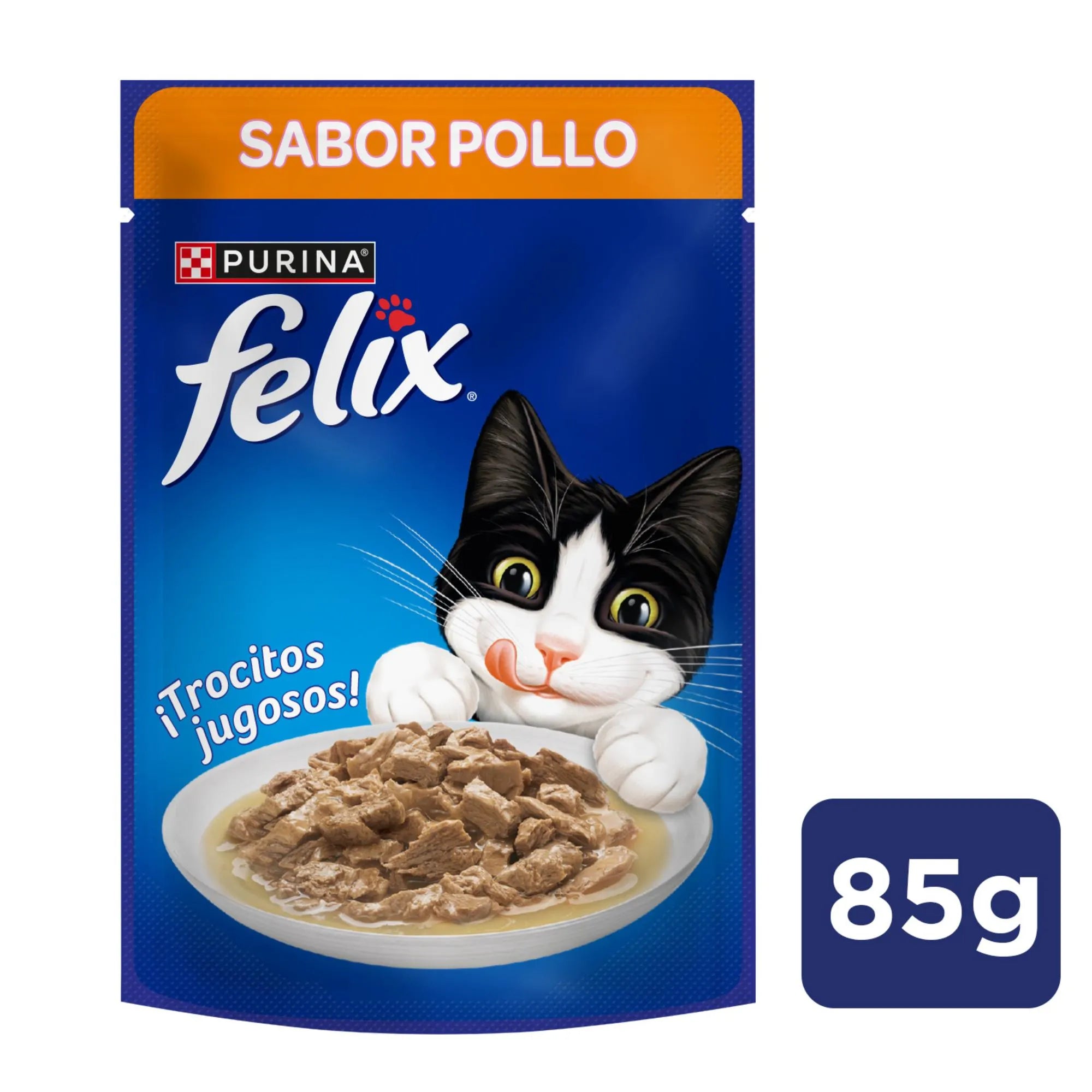 POUCH FELIX GATO ADULTO SABOR POLLO SACHET 85 GR