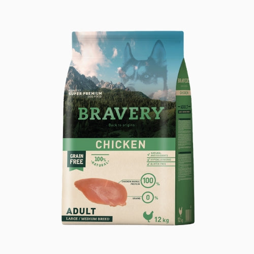 BRAVERY ADULTO CHICKEN M/L X 4 KG