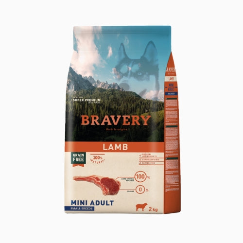 BRAVERY ADULTO SB LAMB  X 2 KG