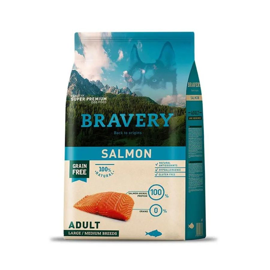 BRAVERY ADULTO L/M BREED SALMON X 12 KG