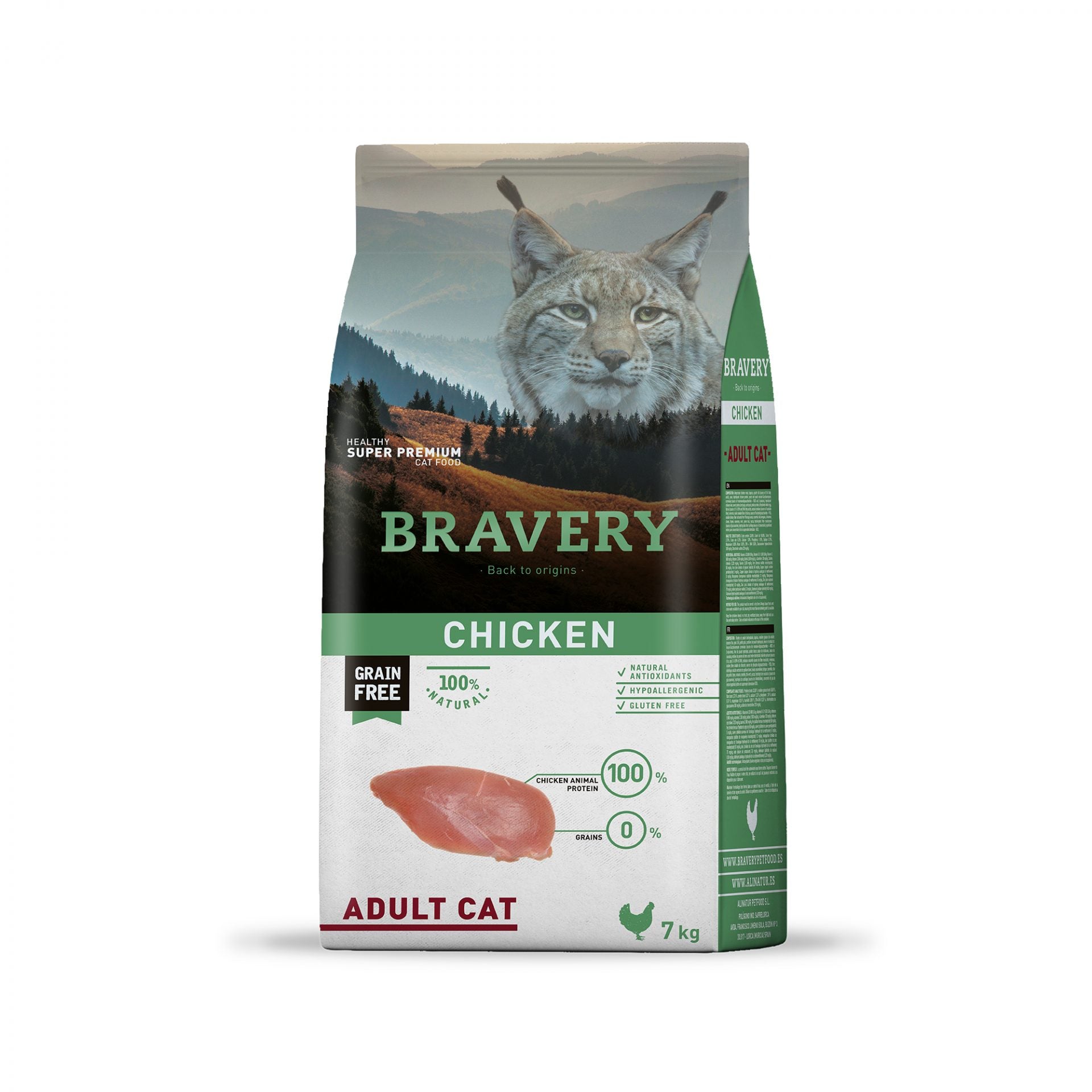 BRAVERY GATO ADULTO POLLO 7 KG